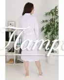 Халат медицинский женский «Классика» белый ткань ТИСИ Модель 2